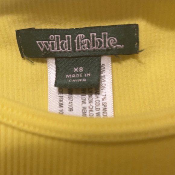 Yellow ribbed crop top from wild fable in size xs - Picture 2 of 2